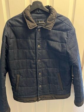 Dulfer Men's Quilted Puffer Jacket in Dark Blue